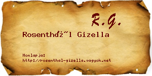 Rosenthál Gizella névjegykártya